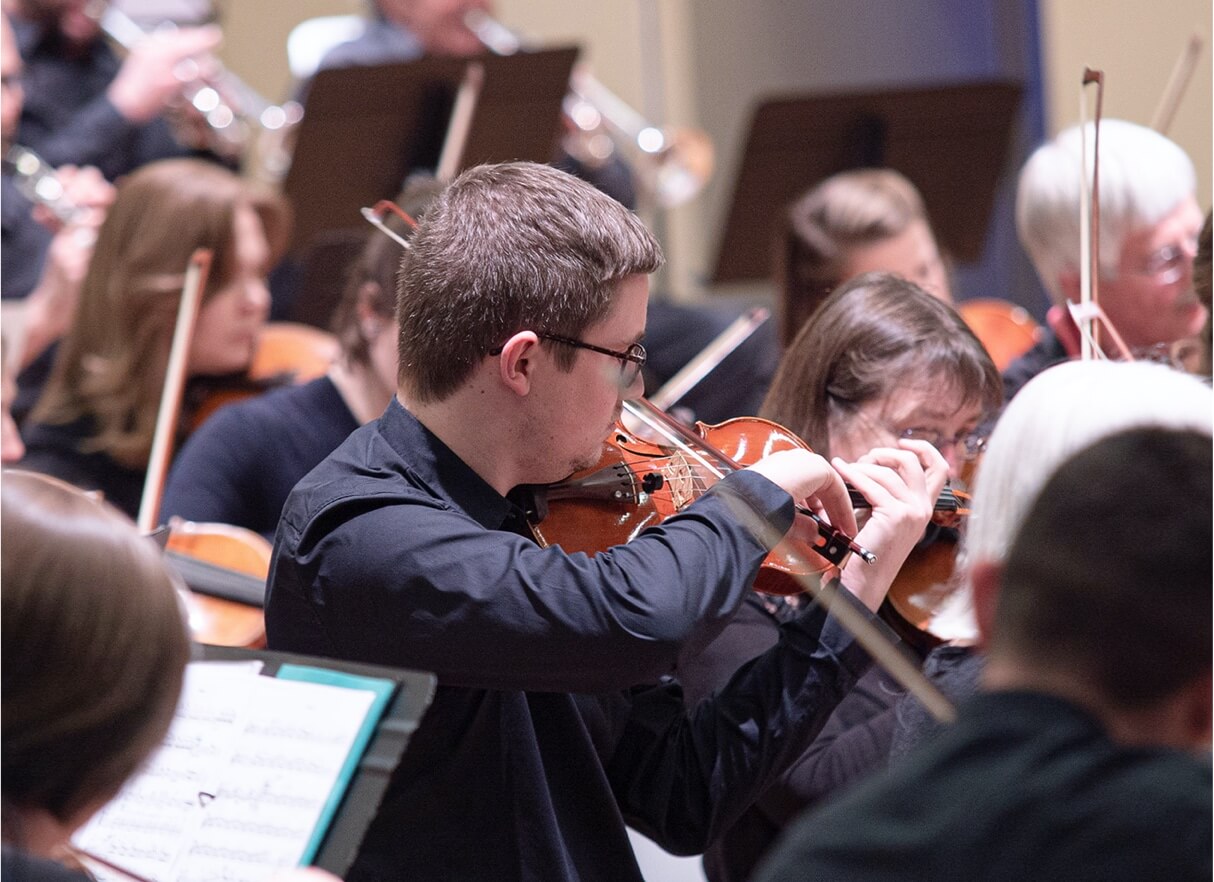 Image de l'orchestre des 3 chènes en répétition