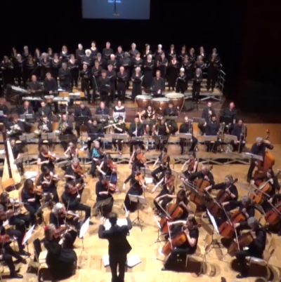 L'orchestre avec le chœur classique du Pays de Gex, juin 2019, Thônex