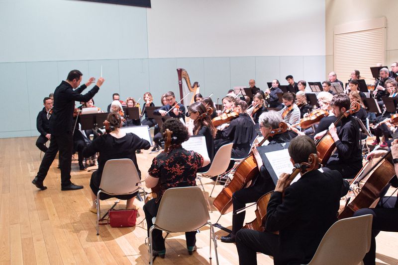 L’orchestre au Point favre de Chêne-Bourg en février 2020